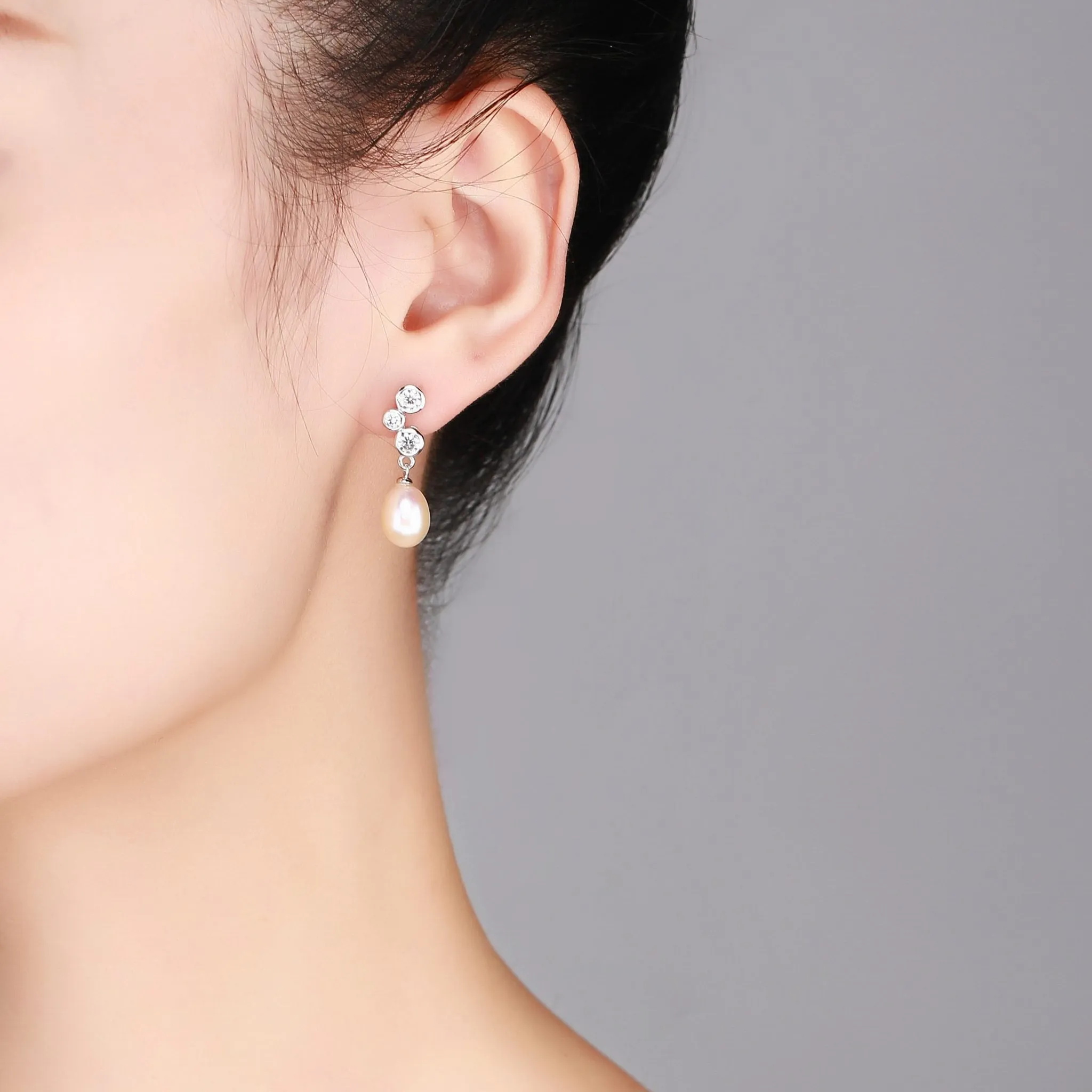 Passion Pink Pearl Earrings