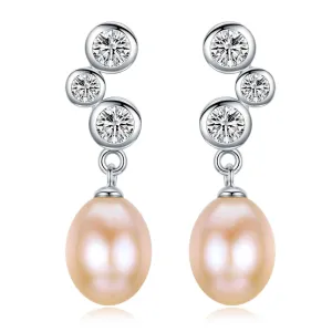 Passion Pink Pearl Earrings