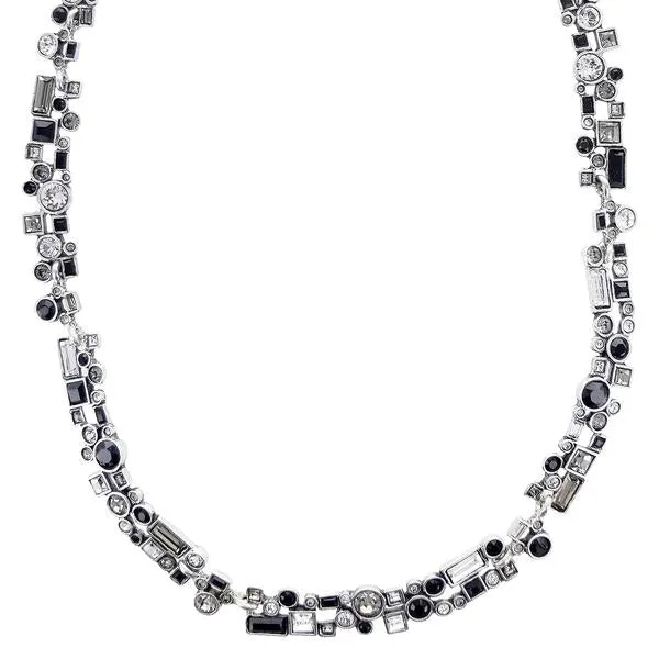 Patricia Locke Confetti Necklace in Silver, Black And White
