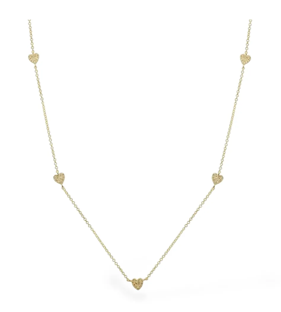 Pavé Heart Diamonds by the Yard Necklace