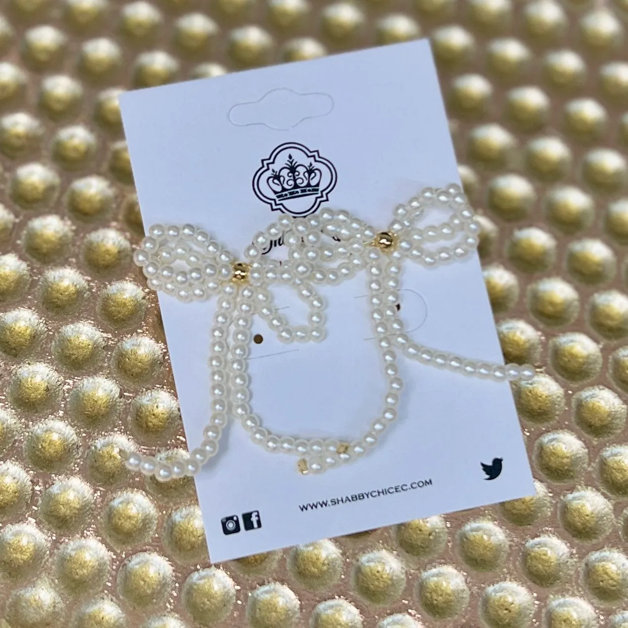 Pearl Bow Earrings