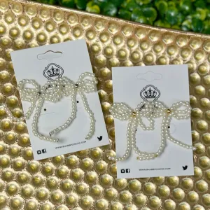 Pearl Bow Earrings