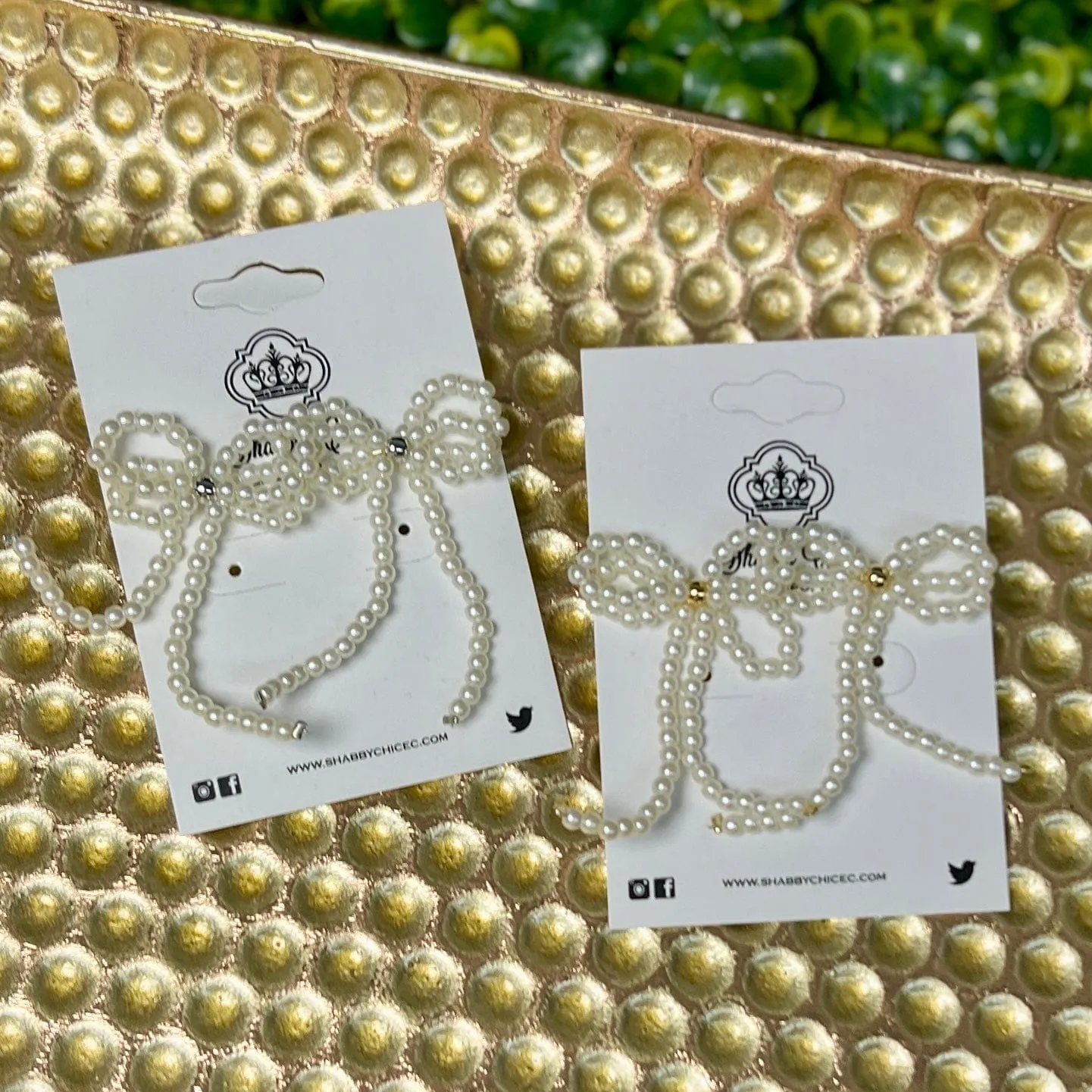 Pearl Bow Earrings