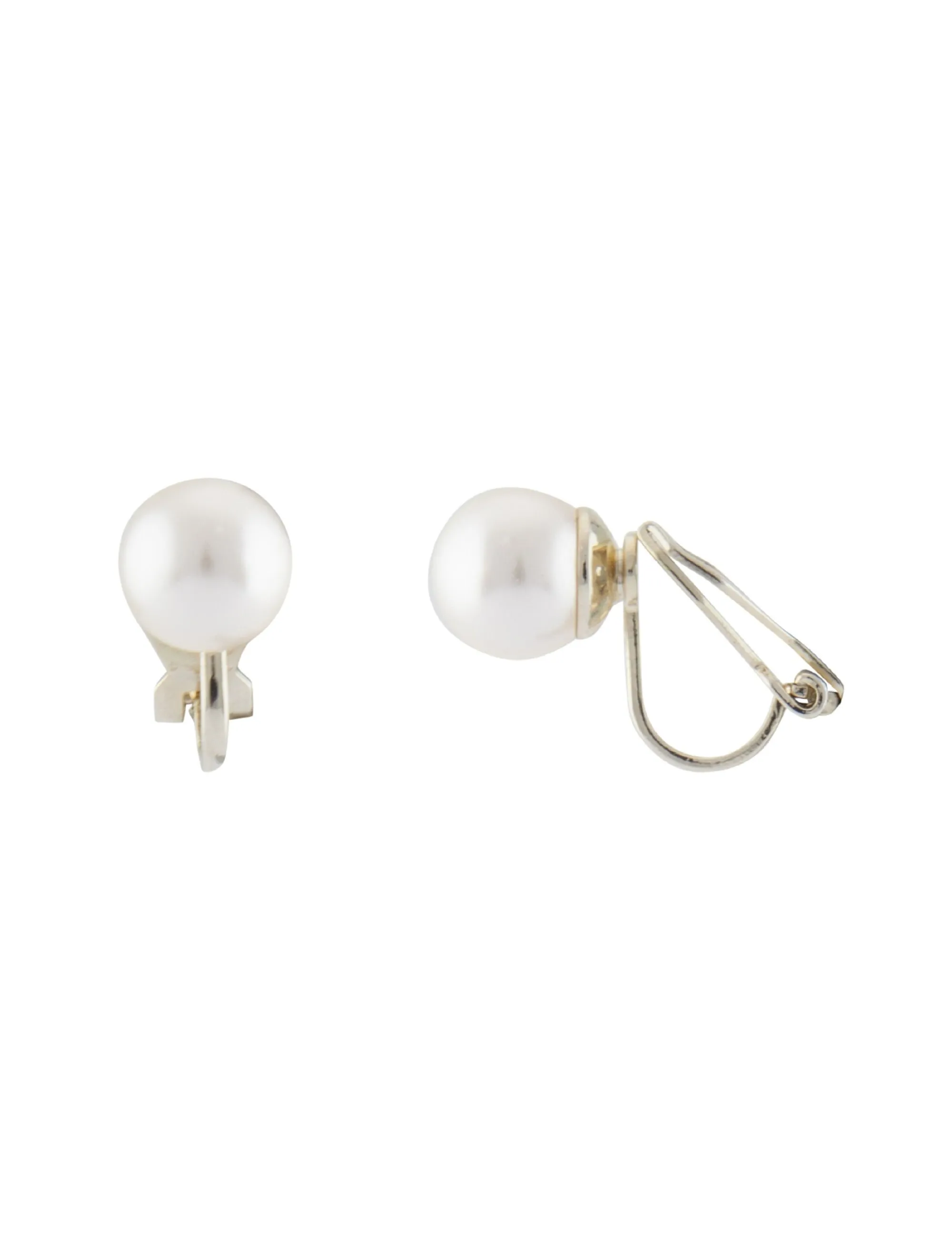 PEARL CLIP EARRINGS 8MM