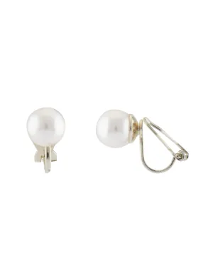 PEARL CLIP EARRINGS 8MM