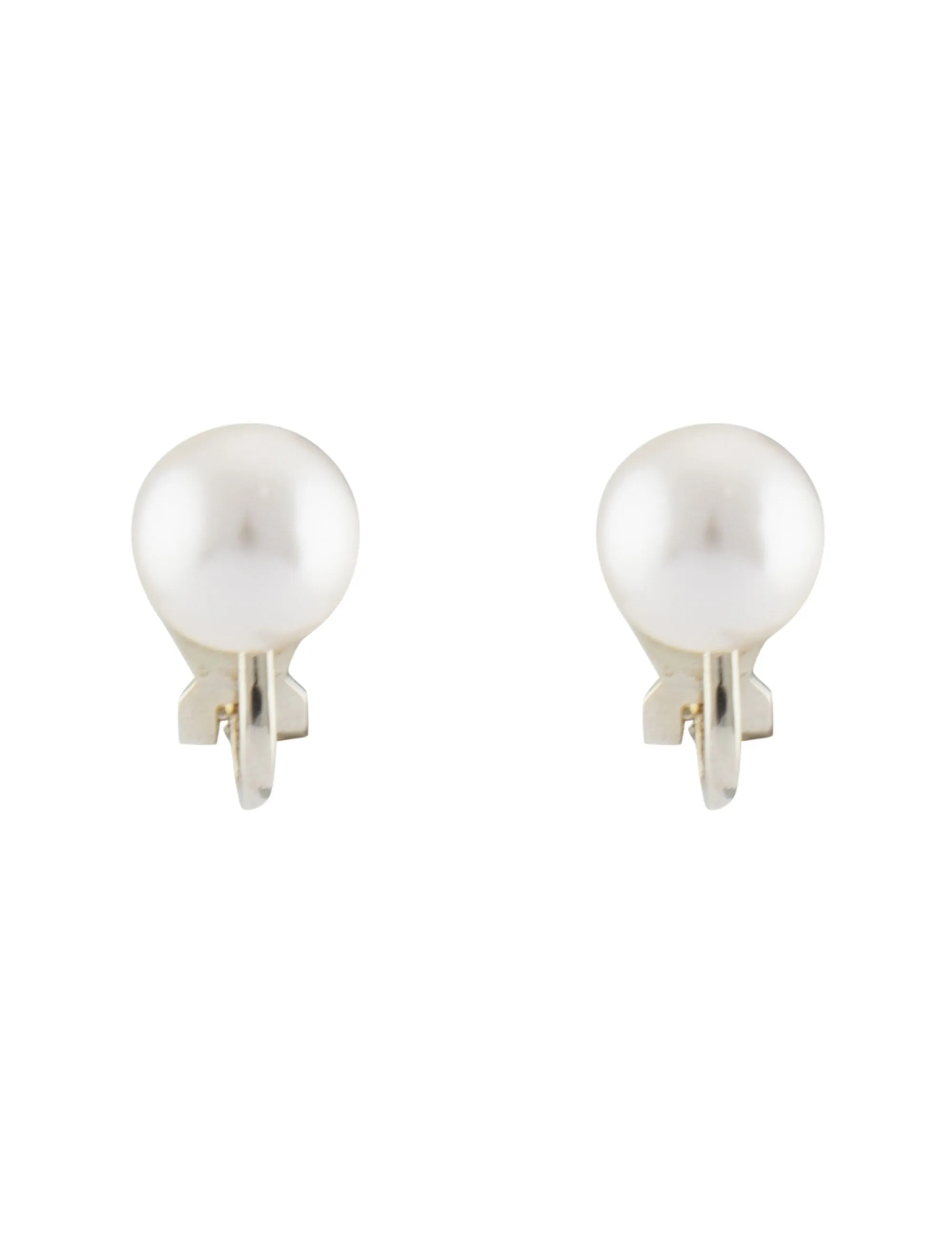 PEARL CLIP EARRINGS 8MM