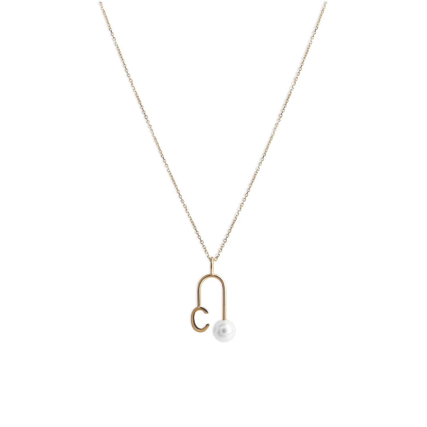 Pearl Initial Necklace