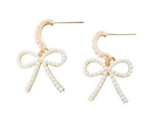 Pearl Post with Pearl Bow Earrings