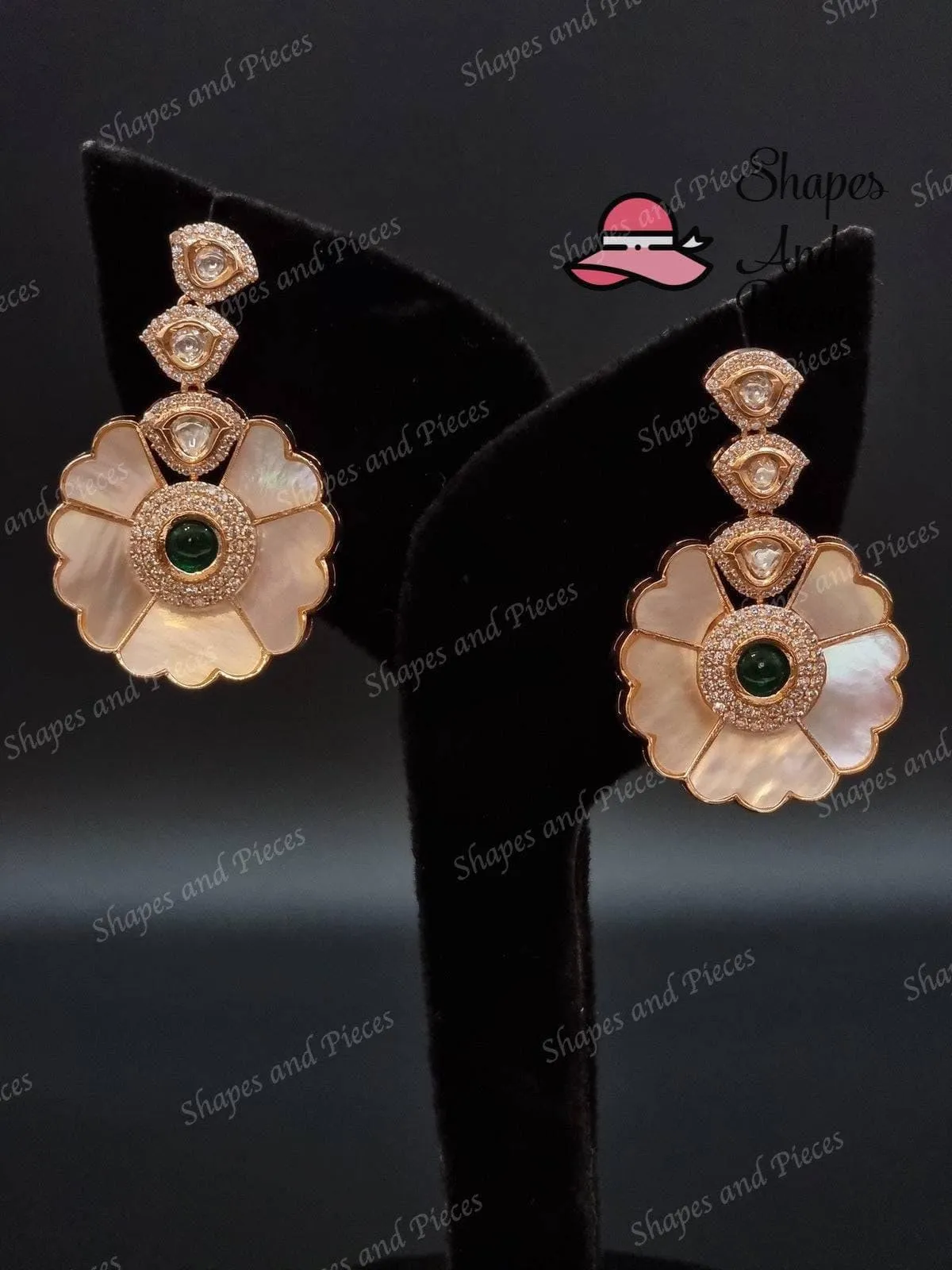 Pearl Rose Earrings
