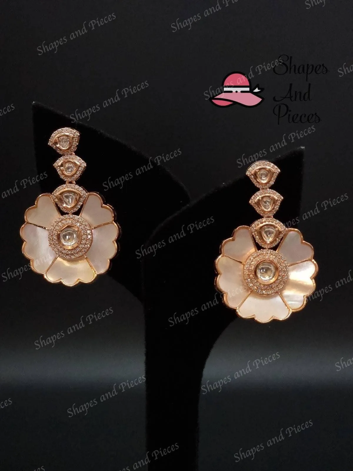 Pearl Rose Earrings
