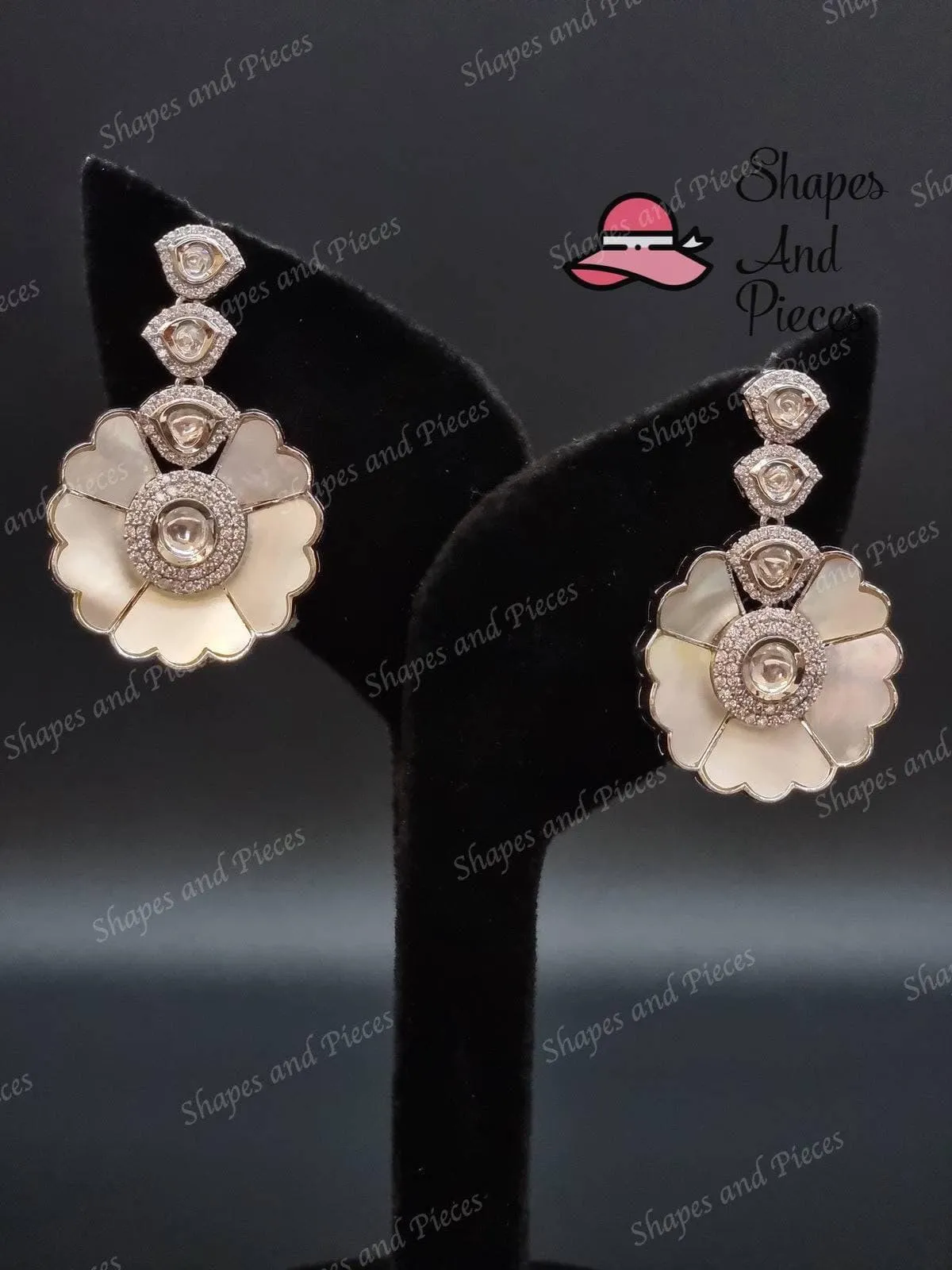 Pearl Rose Earrings