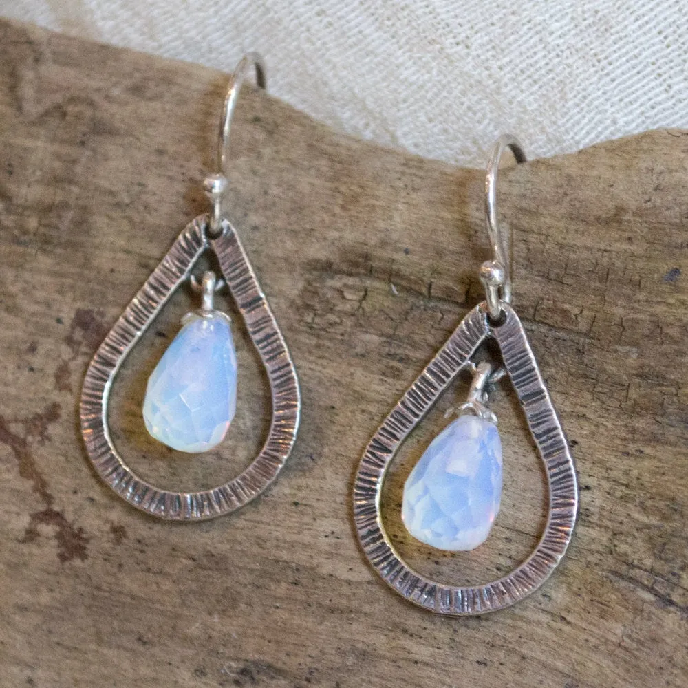 Pearl Silver Drop Earrings - Pearl Vision.