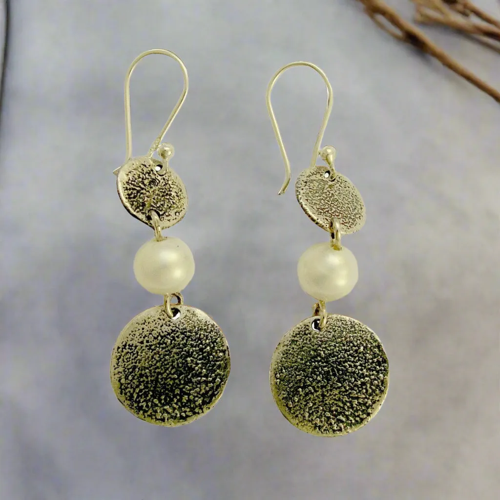Pearl Sterling Silver Earrings - Longing.