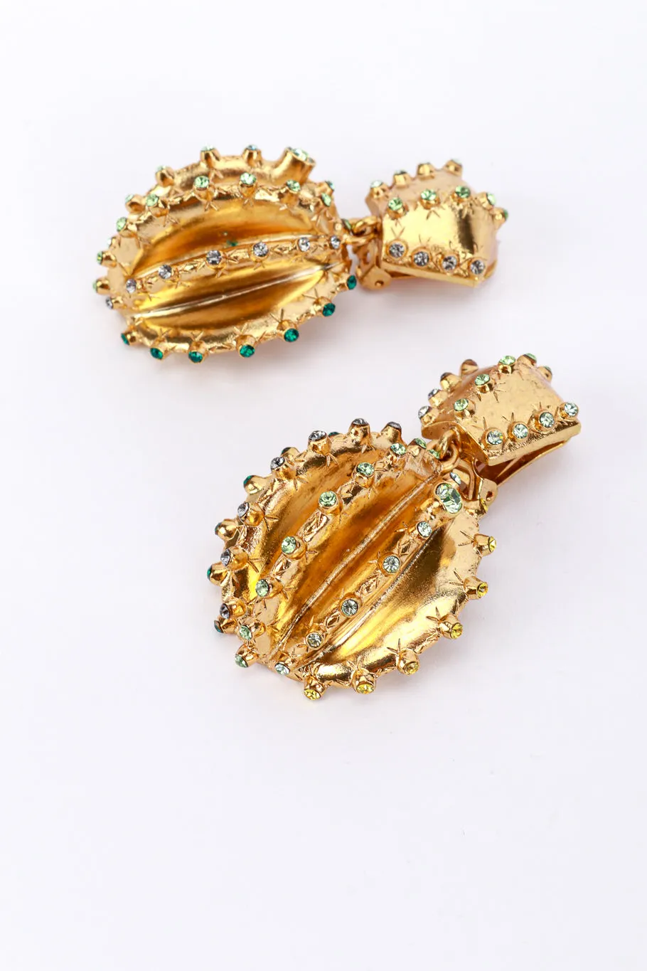 Peridot Cactus Drop Earrings