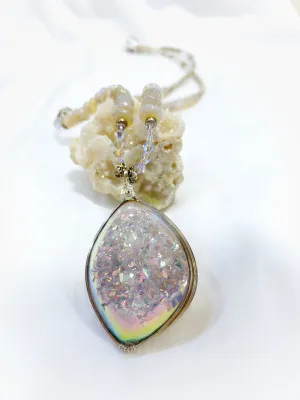 Periwinkle Drusy and Australian Opal - showcase piece.