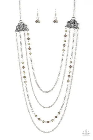Pharaoh Finesse Green Paparazzi Necklace