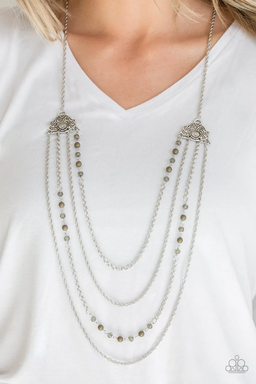 Pharaoh Finesse Green Paparazzi Necklace