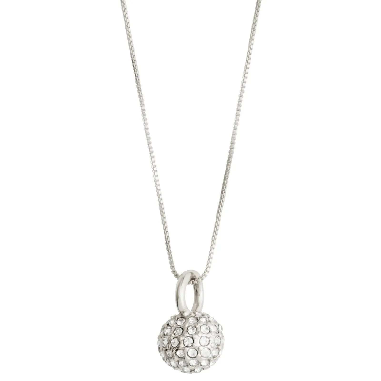 Pilgrim Edtli Silver Crystal Charm Necklace