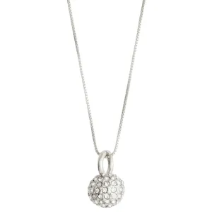 Pilgrim Edtli Silver Crystal Charm Necklace