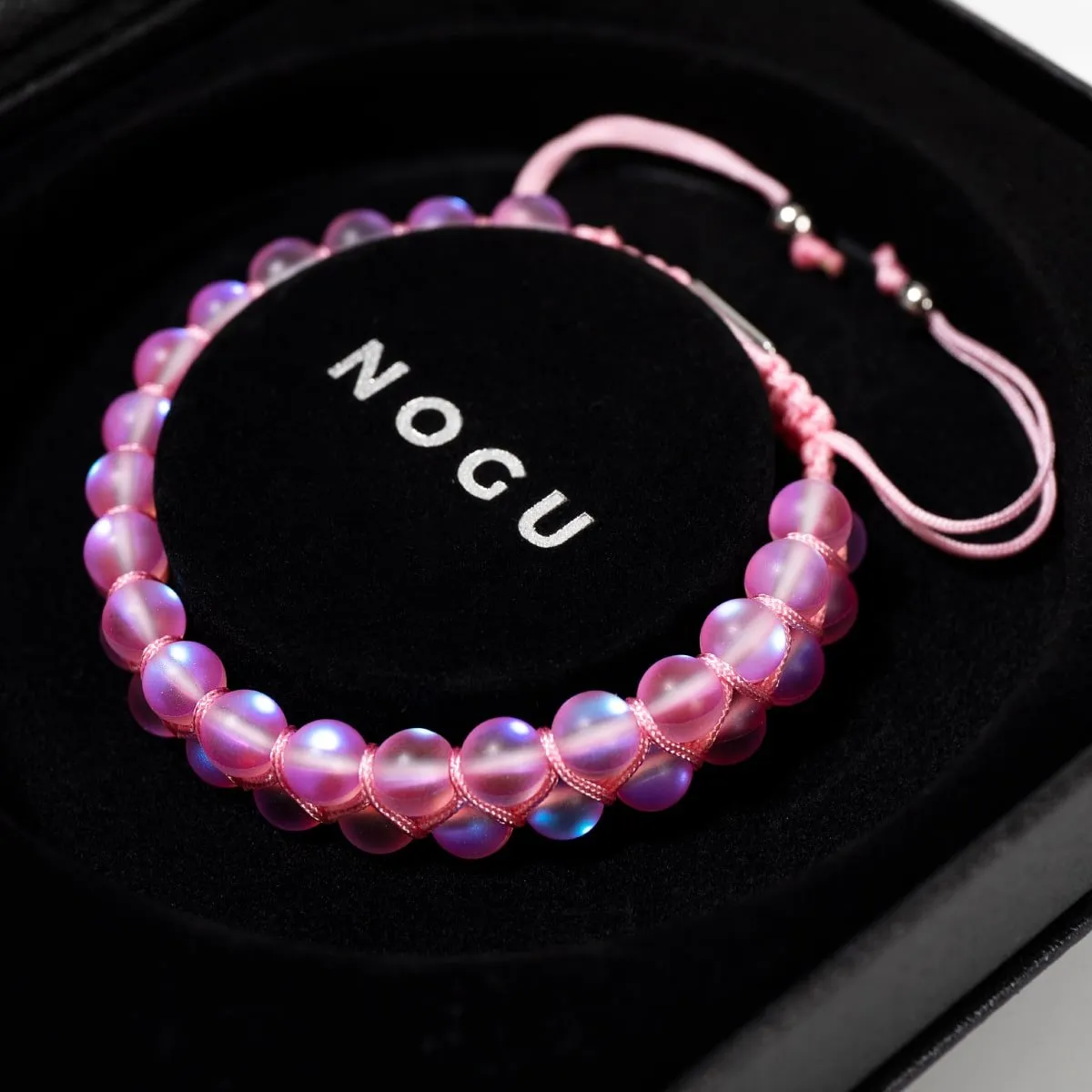 Pink | Silver | Double Mermaid Glass Bracelet