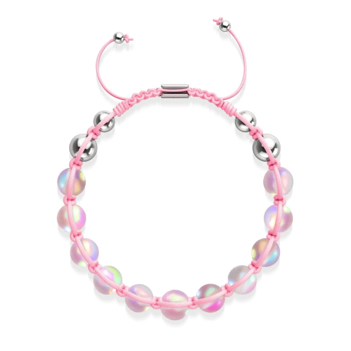Pink | Silver | Mermaid Glass Charmballa Bracelet