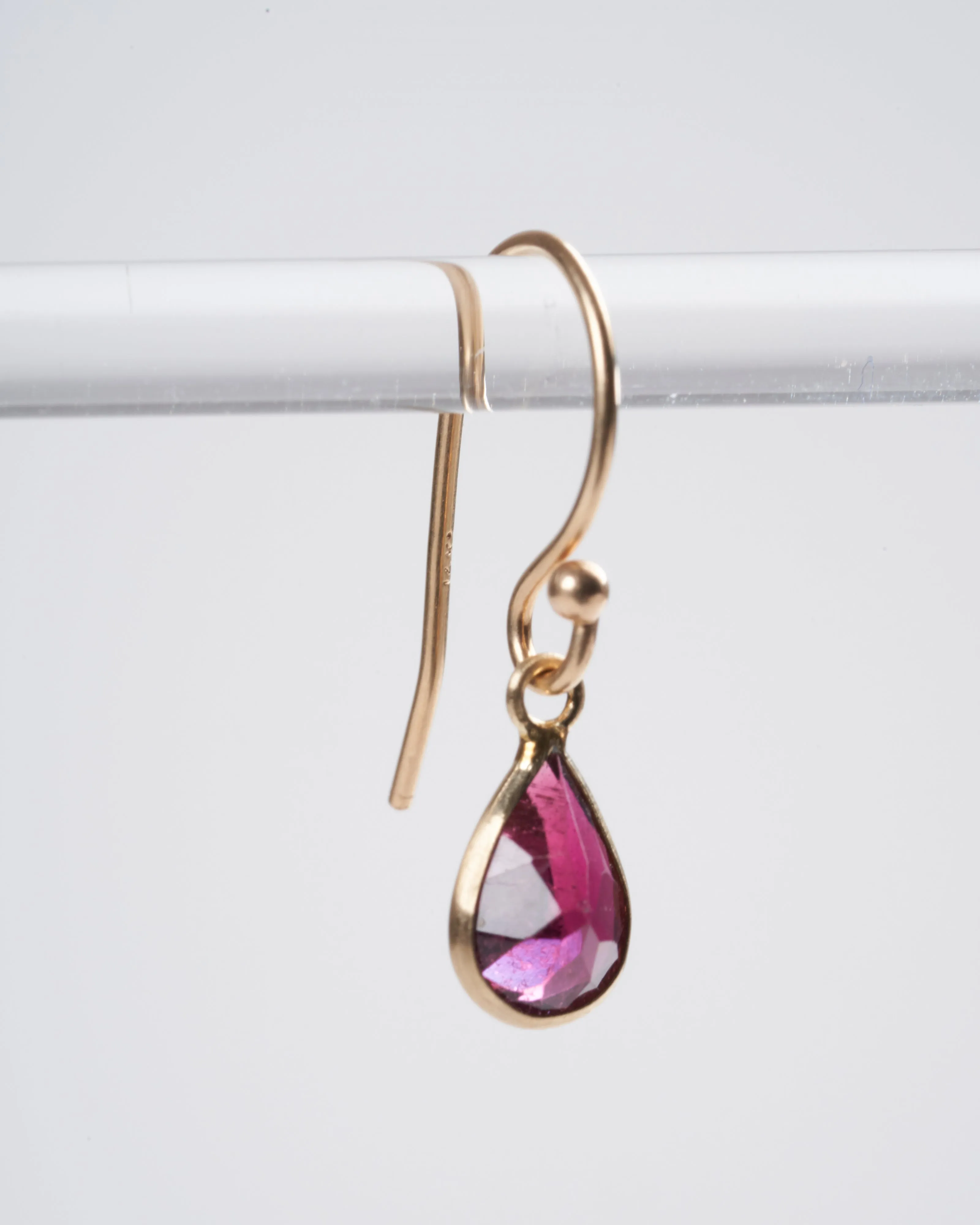 pink tourmaline earrings - pink