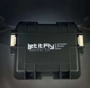 Plastic Invicta Watch Dive Case 3 Slot Let It Fly Black
