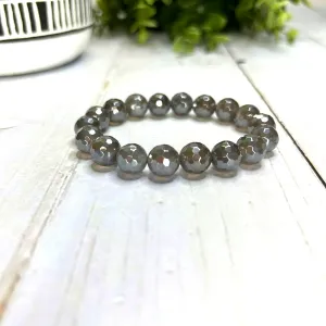 Plated Agate Bracelet- Mystic Gray