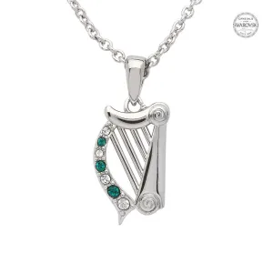 Platinum Plated Harp necklace