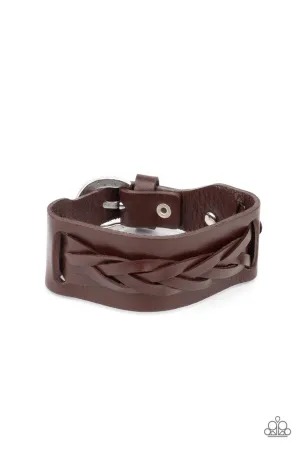 Practical Pioneer Brown Paparazzi Bracelet