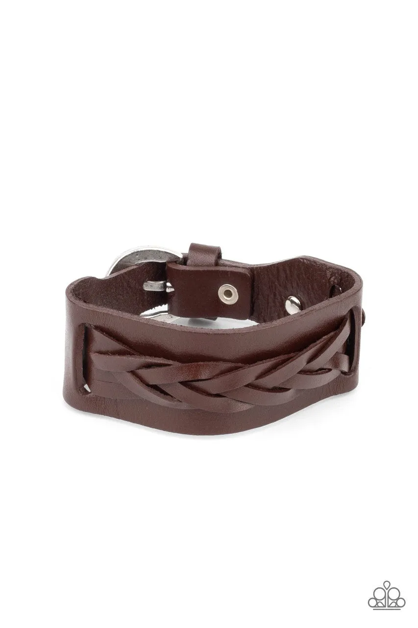Practical Pioneer Brown Paparazzi Bracelet