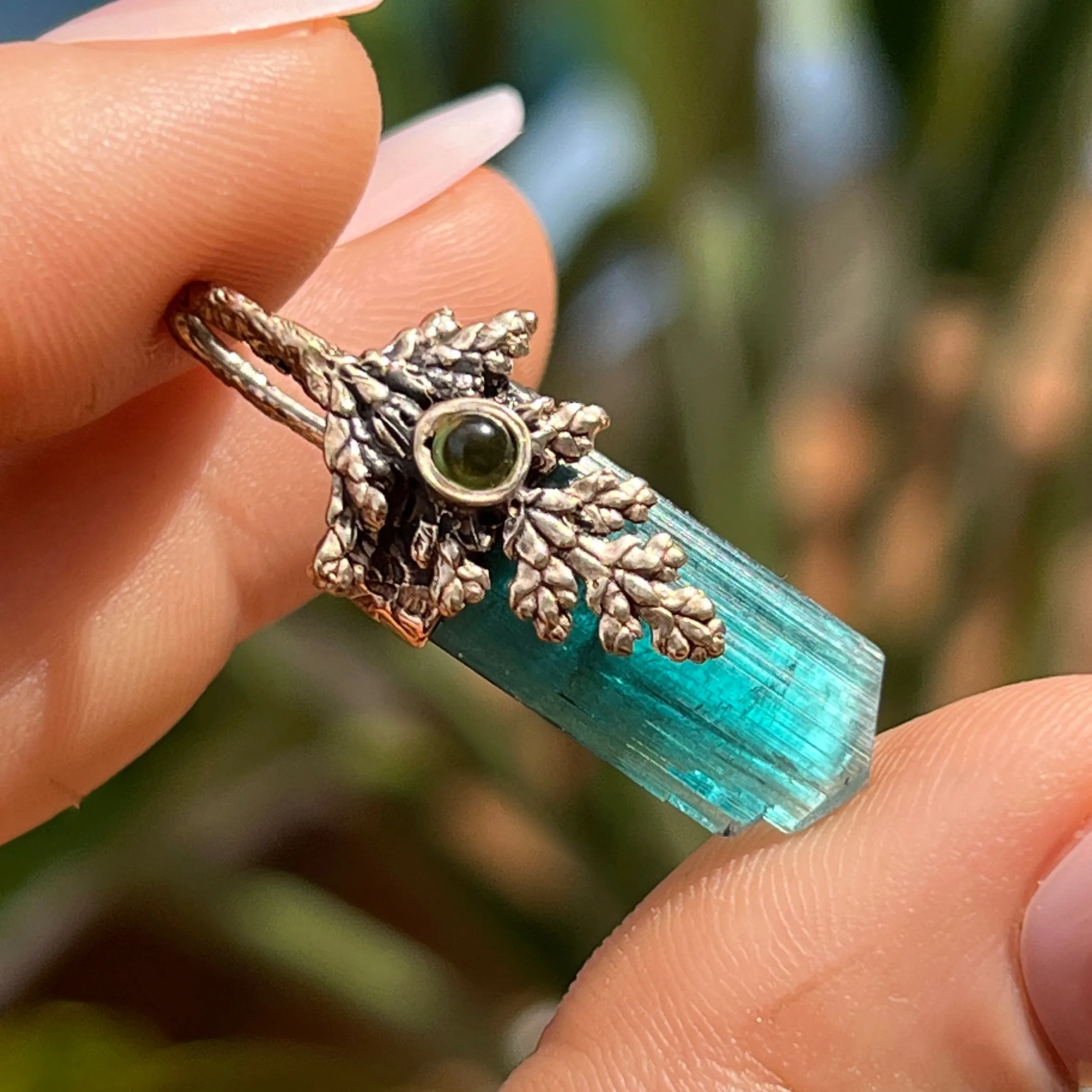 PRE-ORDER FOR MELISSA- Tourmaline Bronze Fairy Pendant