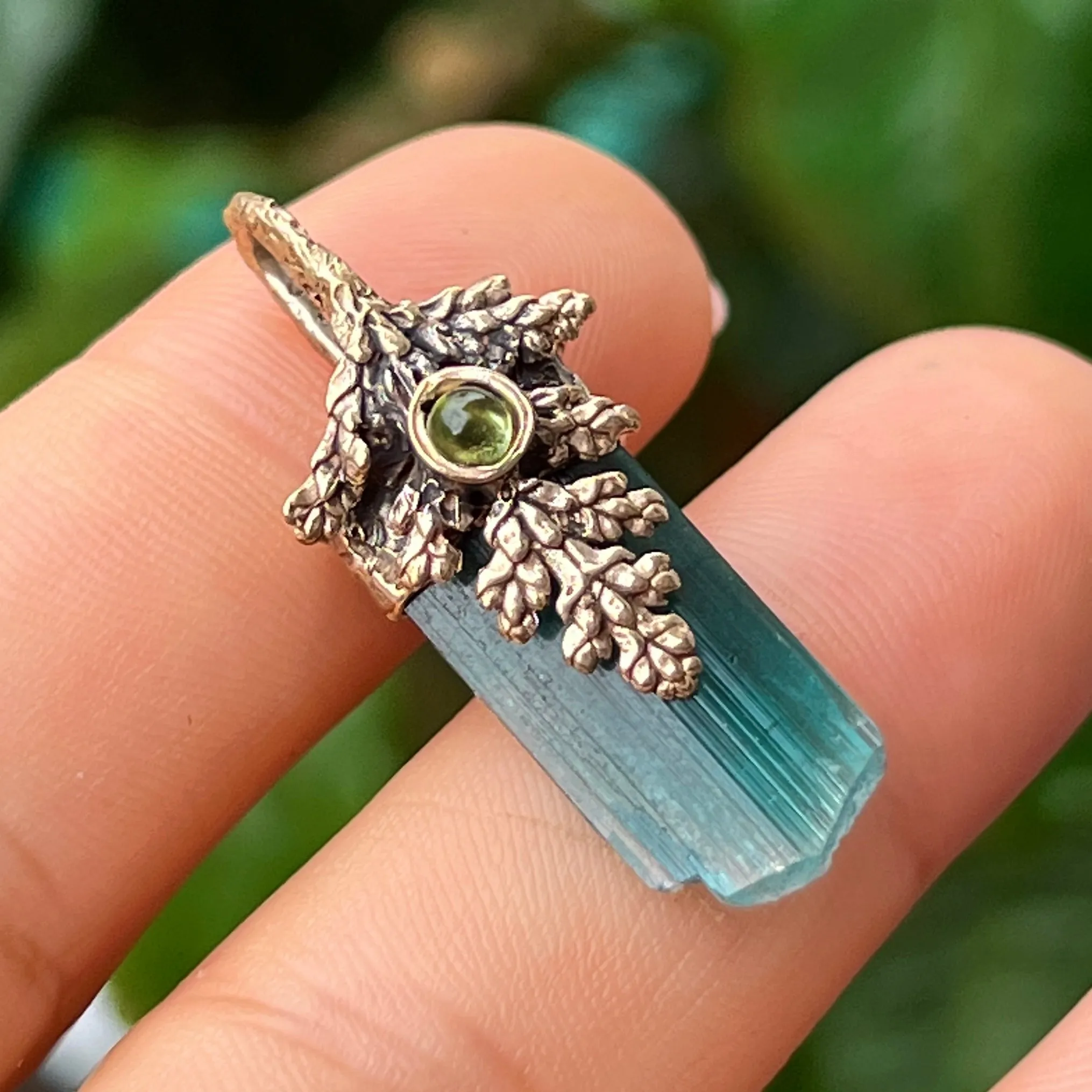 PRE-ORDER FOR MELISSA- Tourmaline Bronze Fairy Pendant