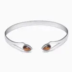 Pure Silver Bracelet - Elite Tiger-Eye Stone Design