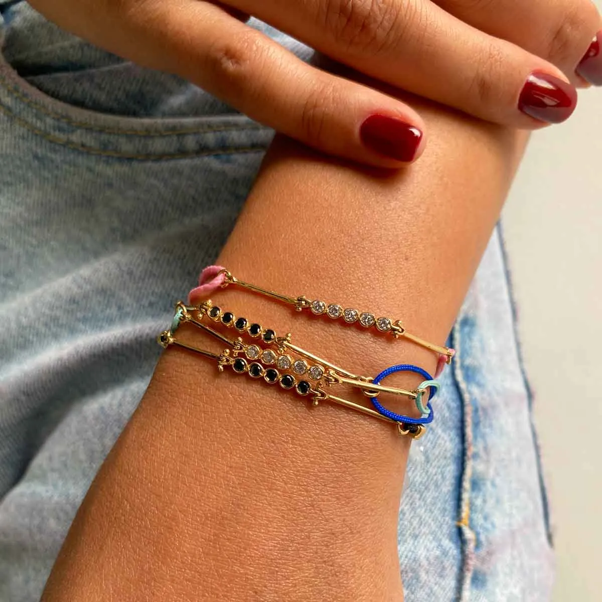 Purple Sparkle Cord Bracelet