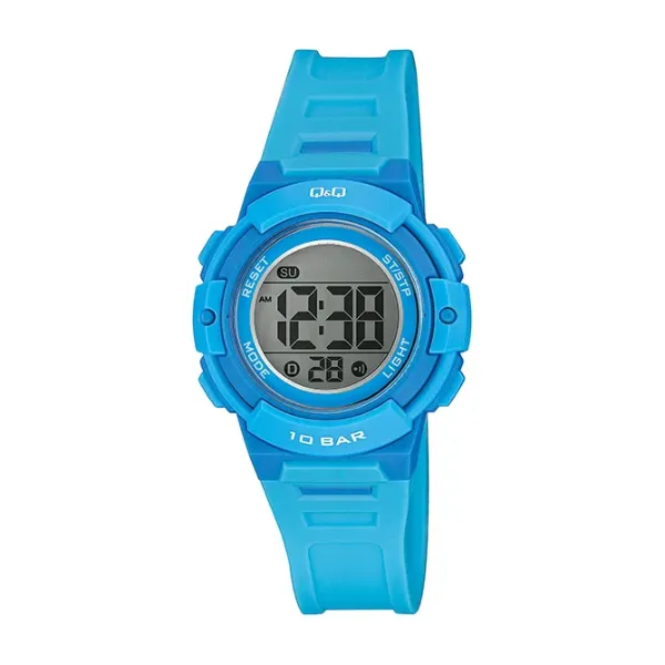 Q&Q Blue Silicone Strap Blue Dial Quartz Watch for Ladies - M185J001Y