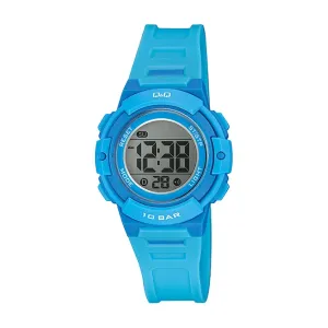 Q&Q Blue Silicone Strap Blue Dial Quartz Watch for Ladies - M185J001Y
