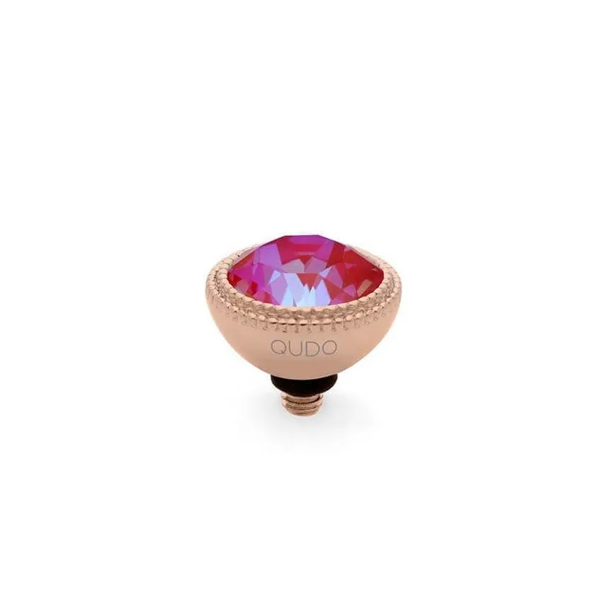 Qudo Fabero 11mm Rose Gold Topper - Royal Red Delite