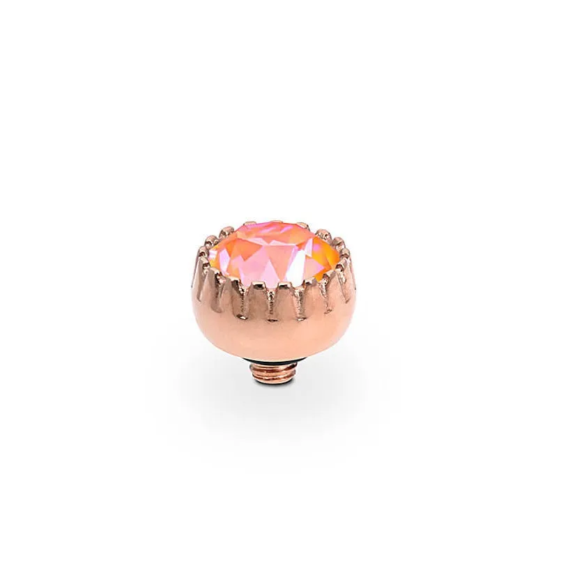Qudo London 8mm Rose Gold Topper - Orange Glow Delite