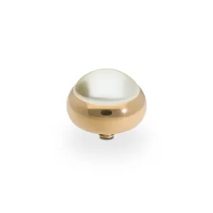 Qudo Sesto 10mm Gold Topper - Cream Pearl