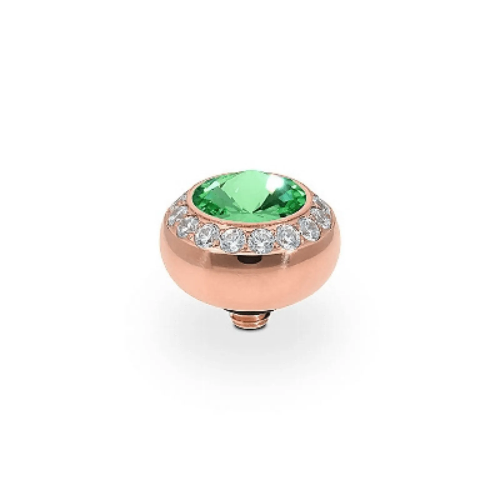 Qudo Tondo Deluxe 10mm Rose Gold Topper - Peridot