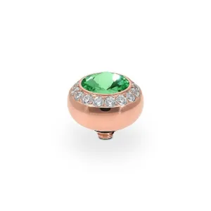 Qudo Tondo Deluxe 10mm Rose Gold Topper - Peridot
