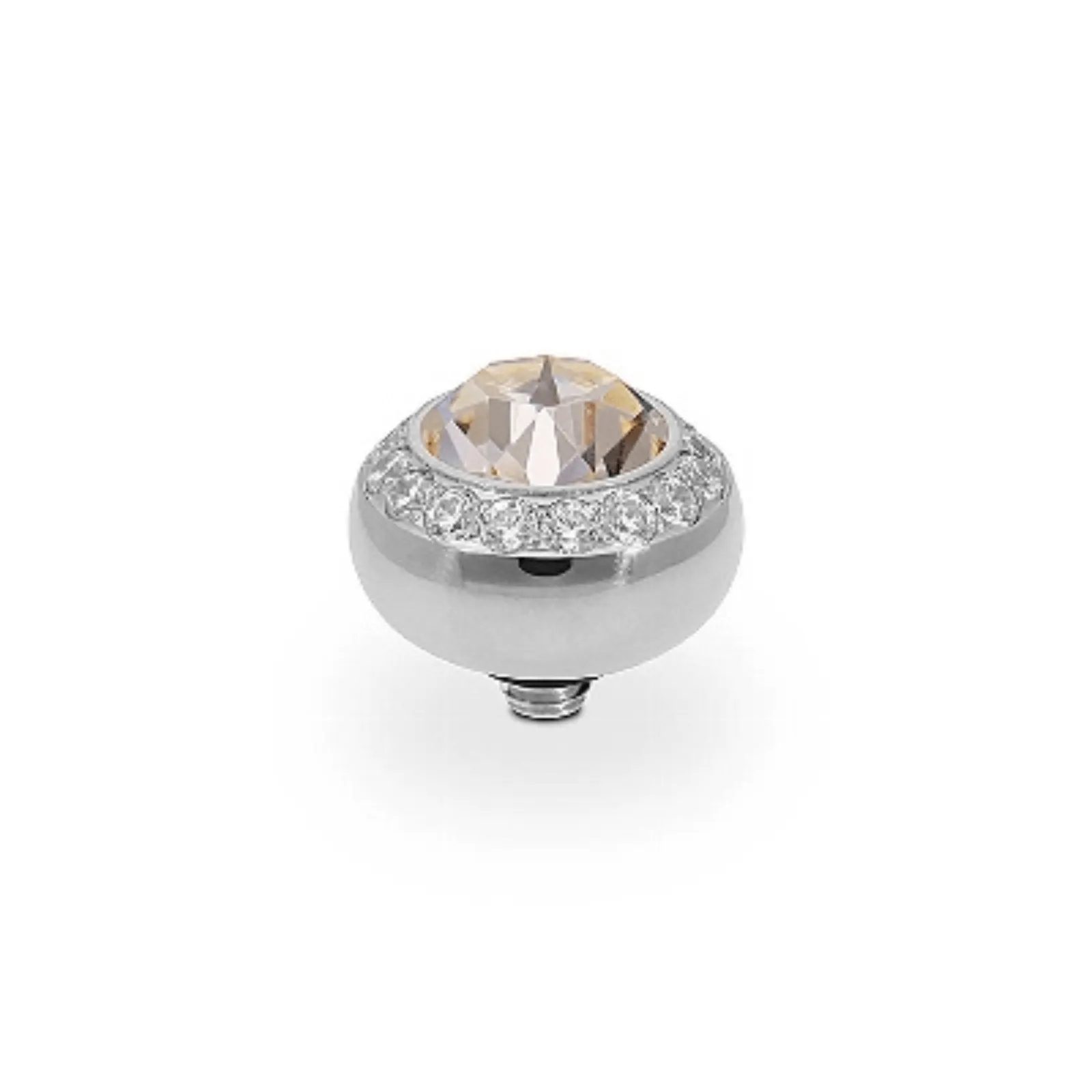 Qudo Tondo Deluxe 10mm Silver Topper - Rose Opal