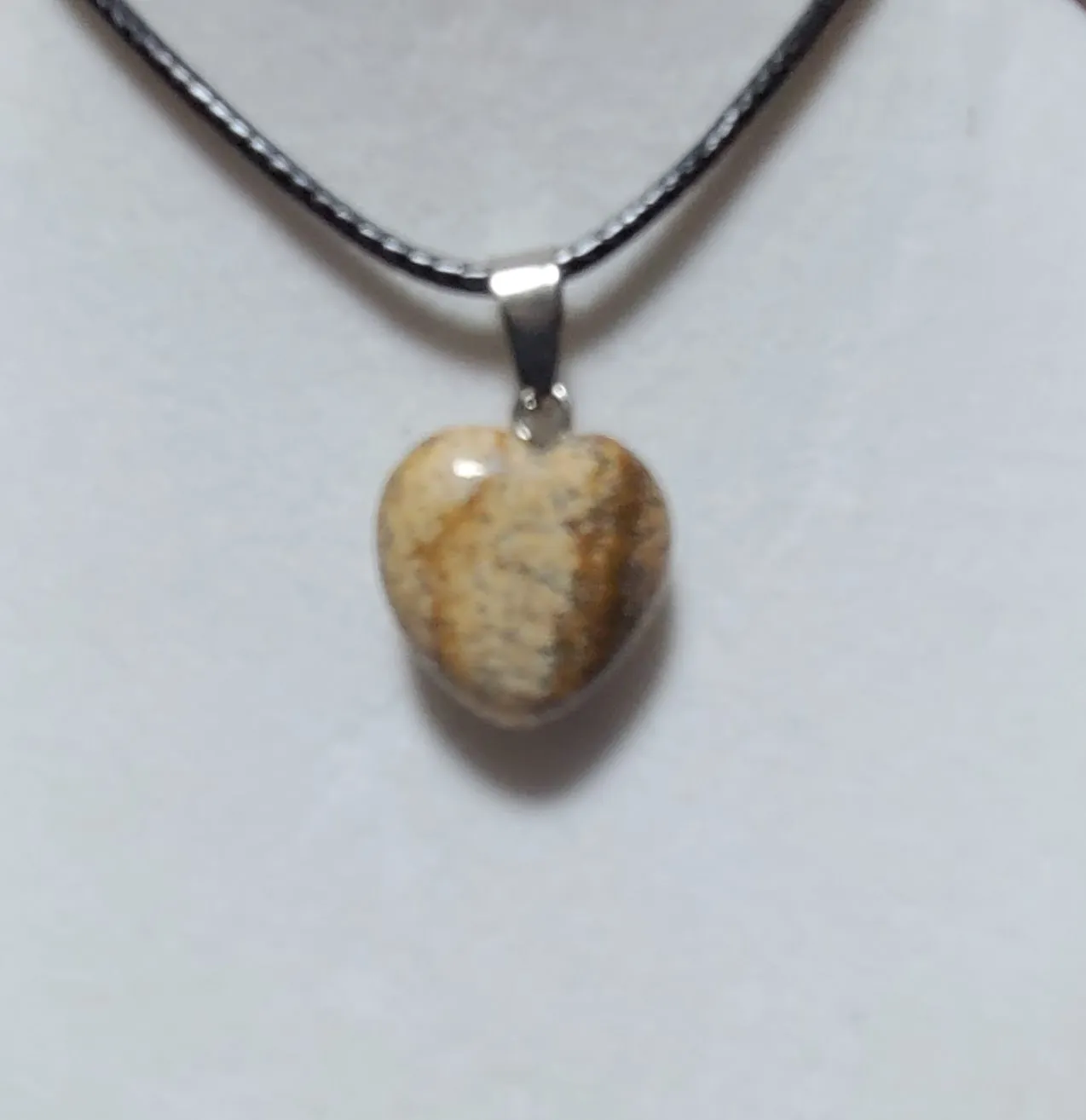"Puffy" Gemstone Heart Necklaces - Choose Your Gemstone