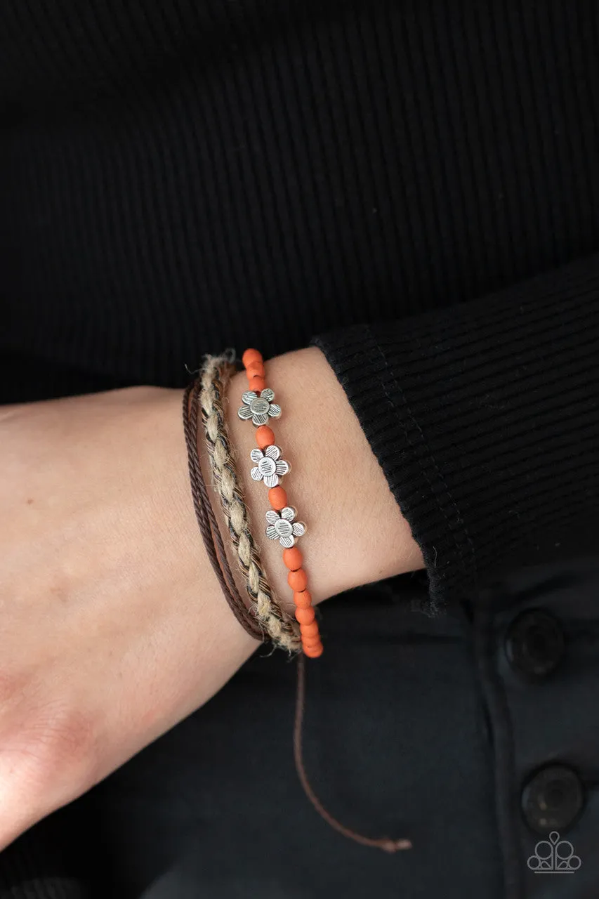 Raffia Remix Orange Paparazzi Bracelet