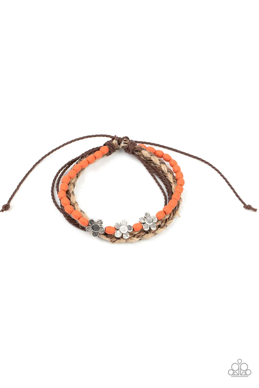 Raffia Remix Orange Paparazzi Bracelet
