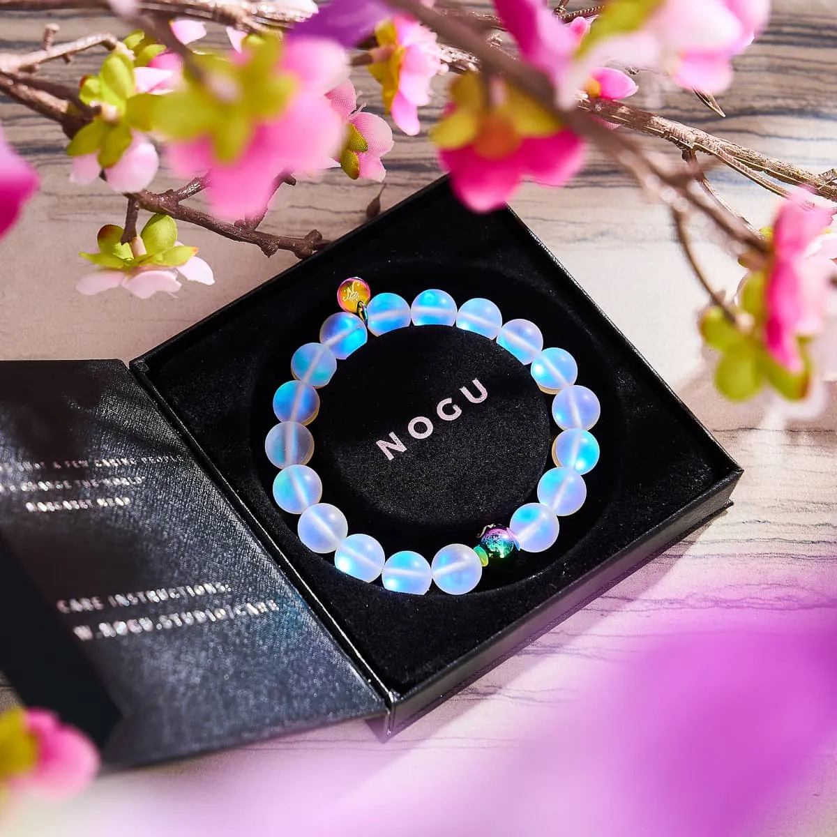 Rainbow White | Unicorn Silver | Mermaid Glass Statement Bracelet