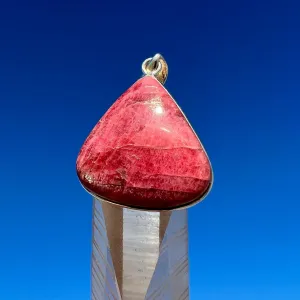 Rare Gem Rhodonite Crystal Pendant