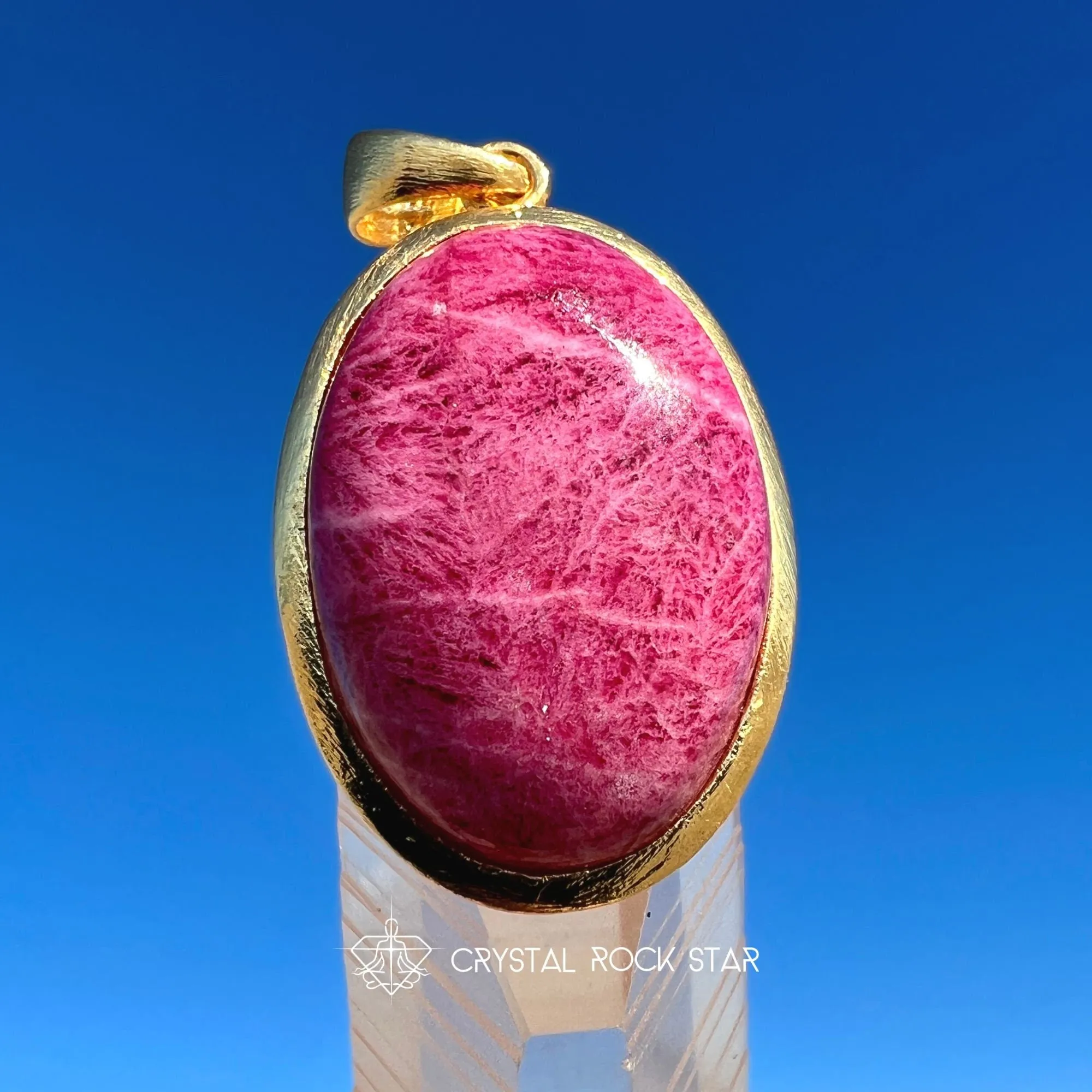 Rare Tugtupite Color Changing Crystal Pendant