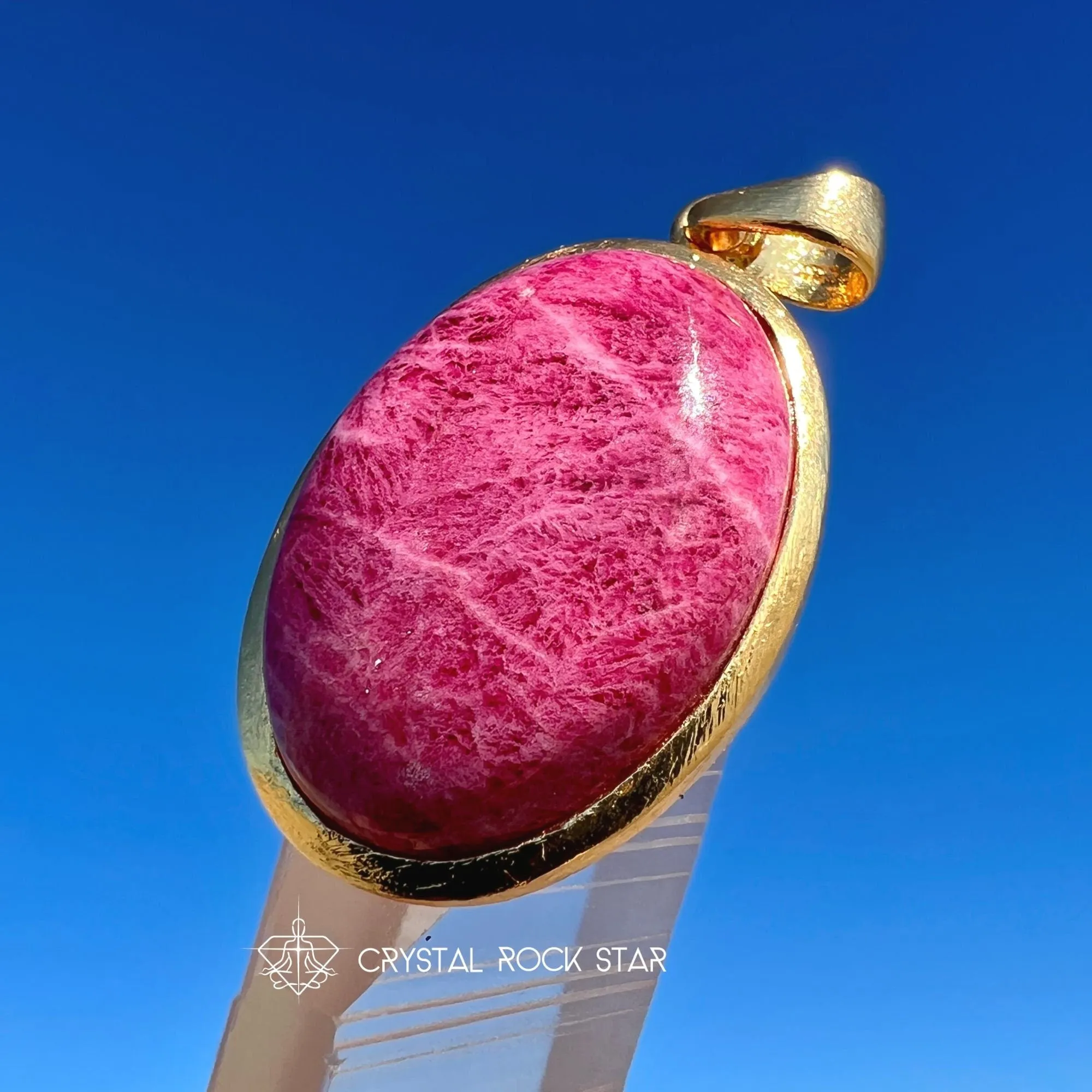 Rare Tugtupite Color Changing Crystal Pendant